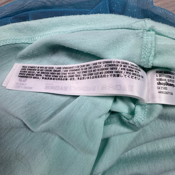 Disney Elsa Frozen Princess Long Sleeve Dress Girls Size 7/8 Blue Sparkle Tulle - Picture 12 of 15